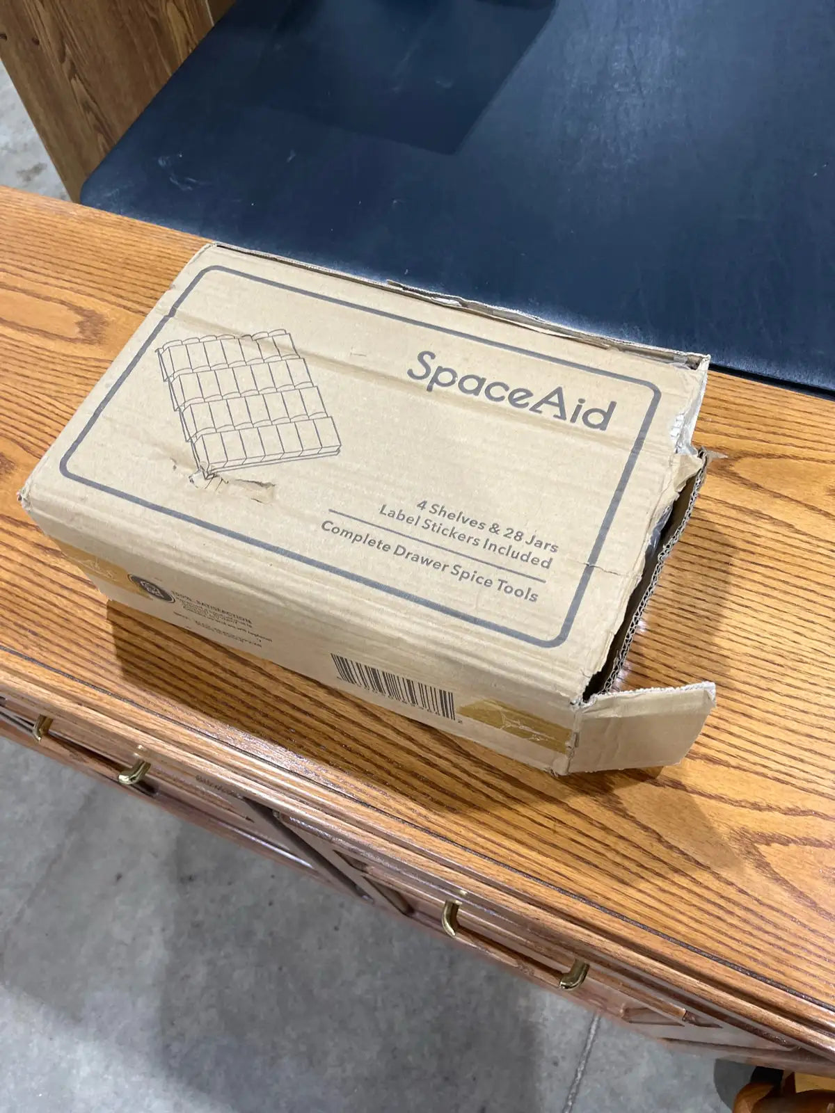 SpaceAid Spice Drawer Organizer with 28 Spice Jars, 4 Tier Seas
