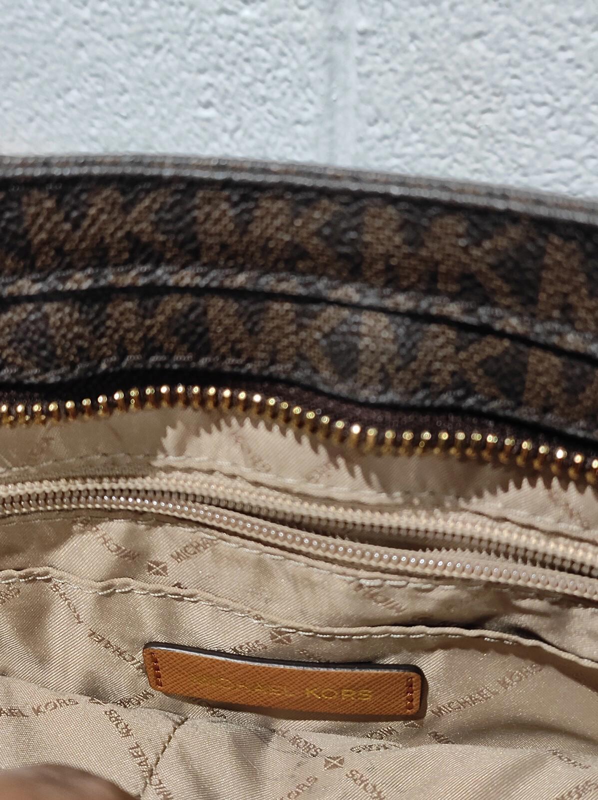 MICHAEL KORS Shoulder Bag PVC BRW Allover Pattern