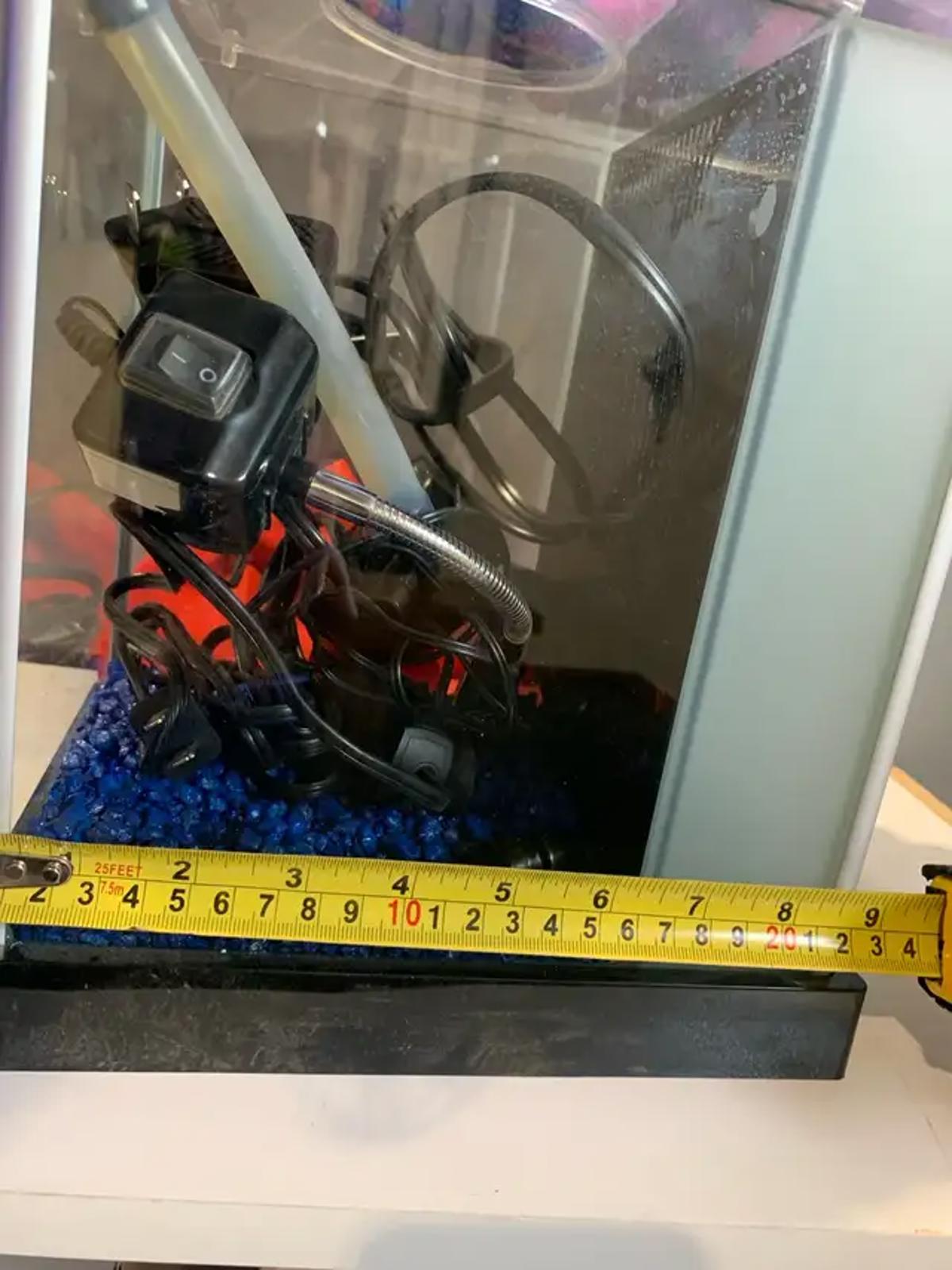Small Aquarium With Filter and Light - Sold as Seen