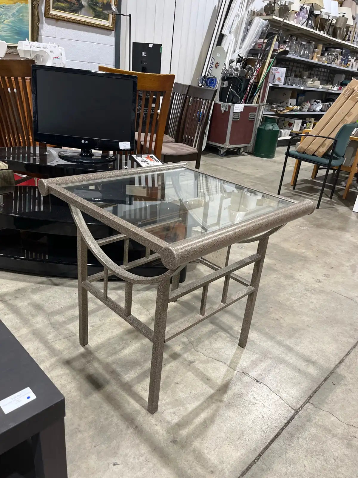 Glass End Table