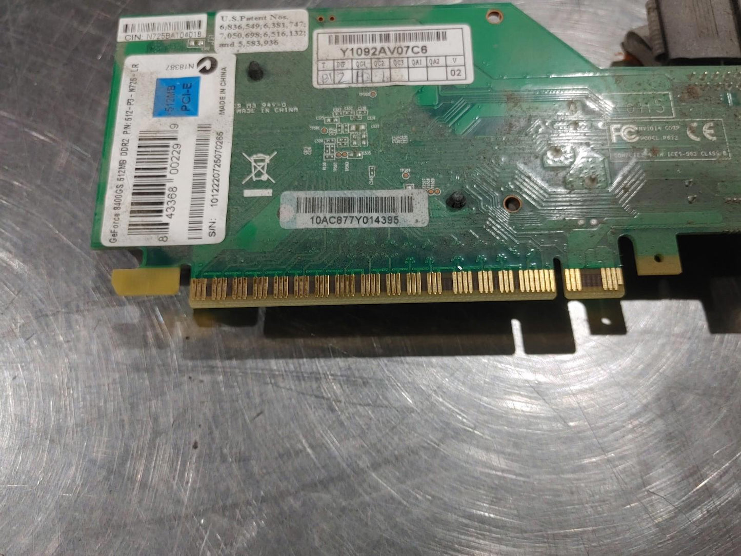 Good Condition NVIDIA GeForce 8400GS 512MB VRAM Slot-powered GPU Green Untested
