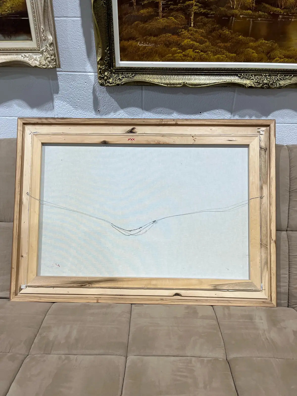 Vintage Nature oil painting on canvas with frame