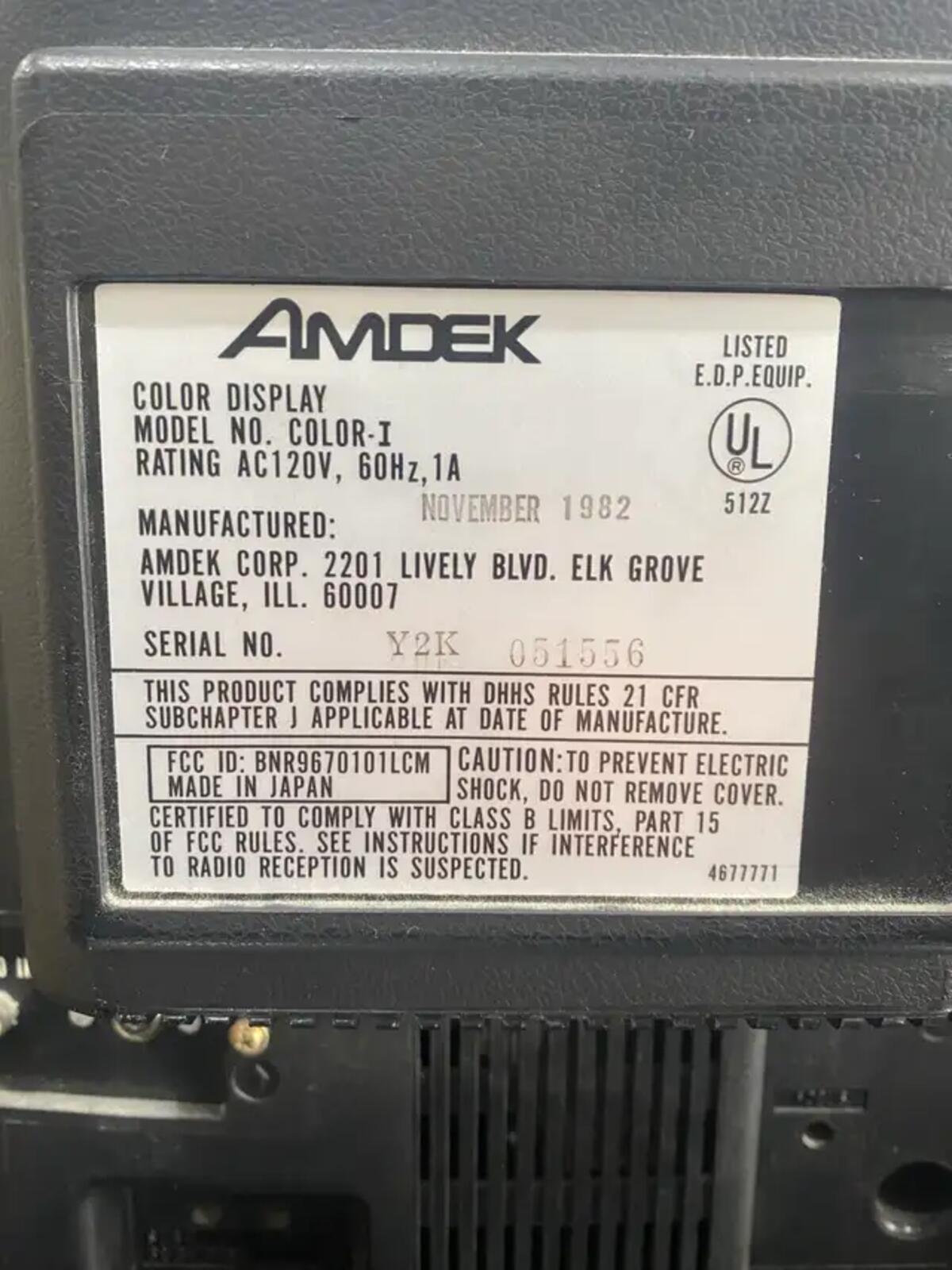 80s Amdek Color-I CRT monitor