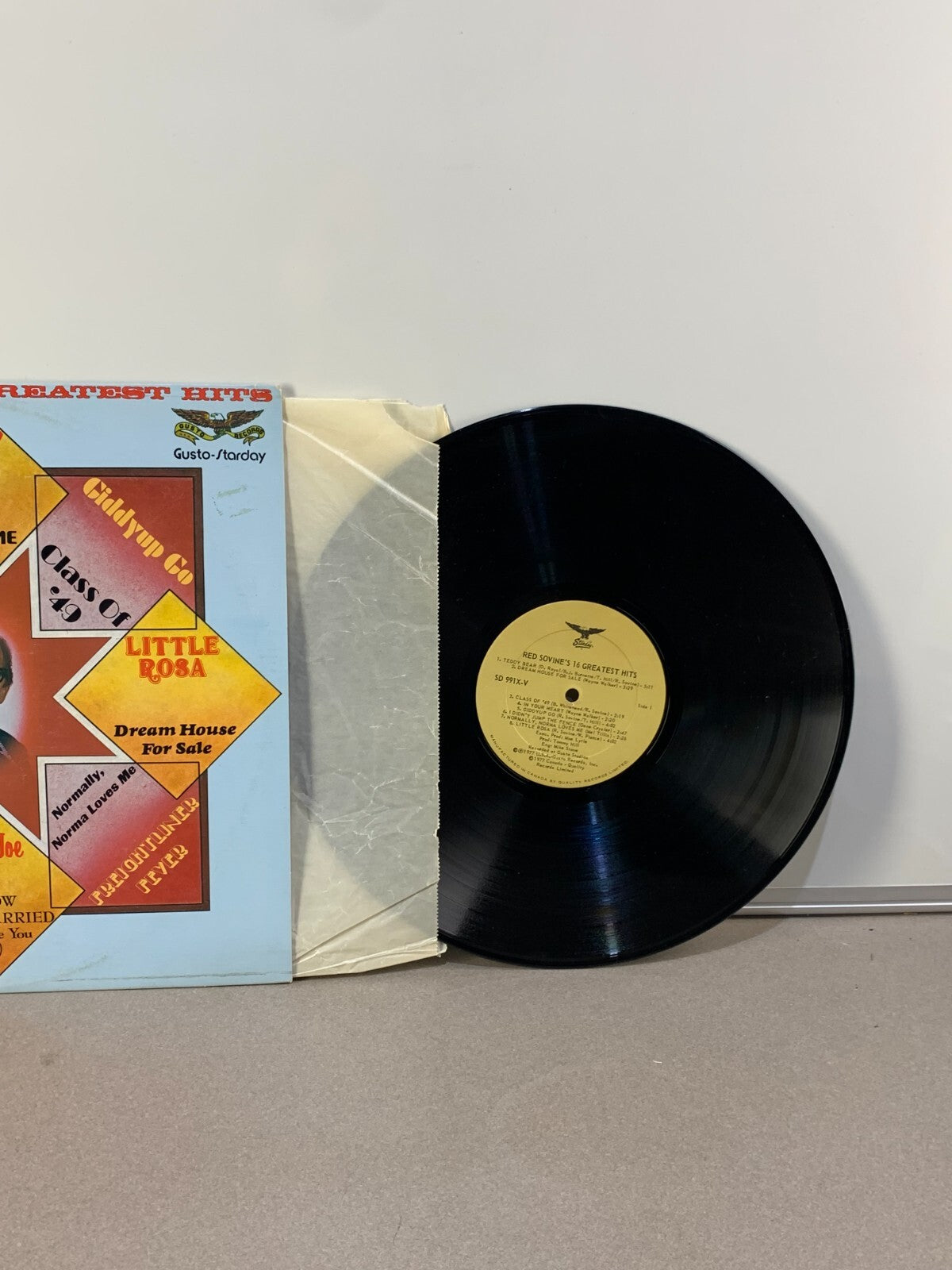1977 RED SOVINE Greatest Hits LP Gusto-Starday SD-991X Shrink Country