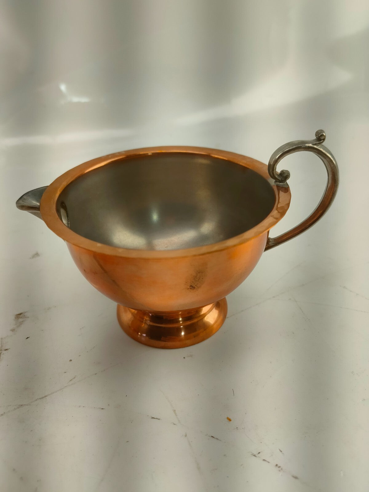 Vintage Flemish Copper TEA Set, Copper Tea pot W/ Matching Creamer & Sugar Bowl