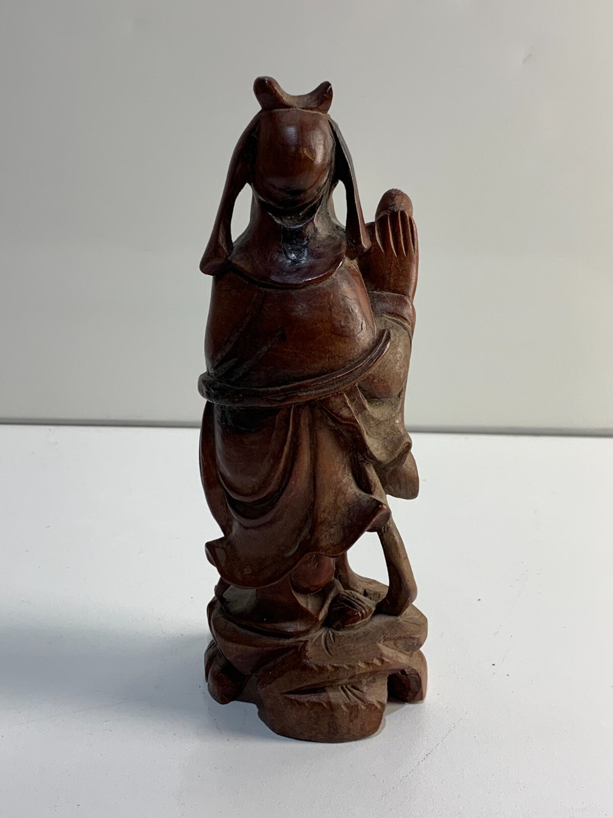 Antique Chinese carved wooden figure Deity