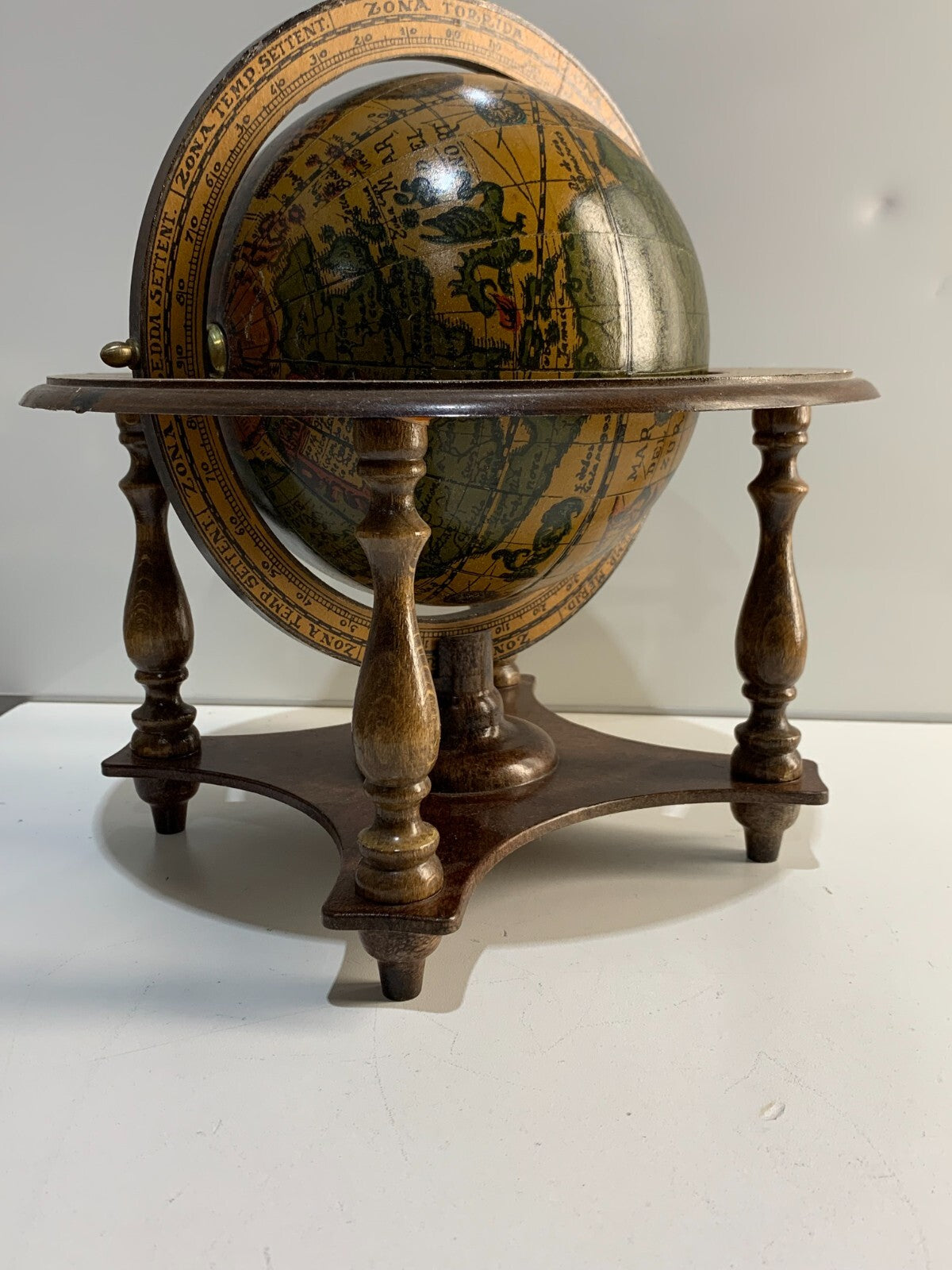 Vintage Old World Tabletop Zodiac 6.5" Diameter Globe
