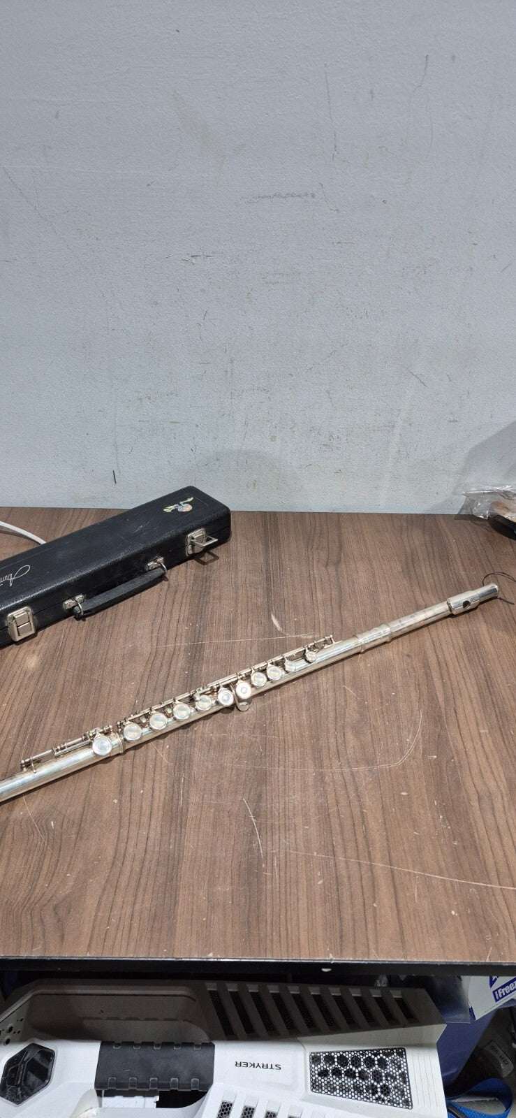 Vintage W.T. Armstrong Elkhart M2 Silver Flute C Boehm Model 104 w/ Carry Case