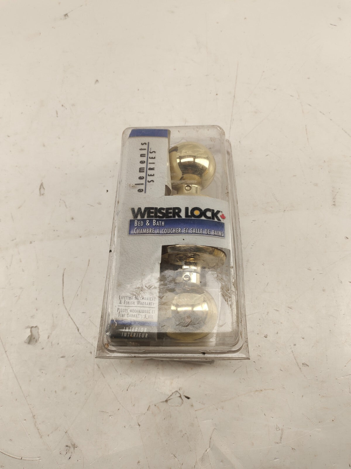 Weiser Lock Solid Antique Brass Handle Set Door Lock