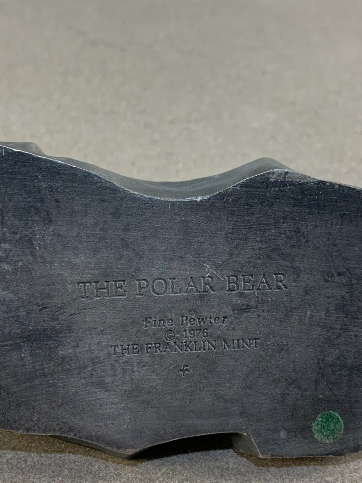 Fine Pewter The Polar Bear by Franklin Mint Signed by Artist R. Berg