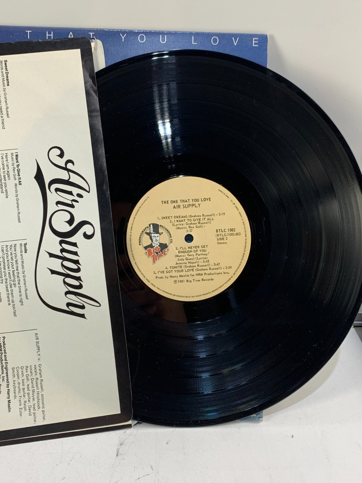 AIR SUPPLY - THE ONE THAT YOU LOVE - VINYL RECORD LP