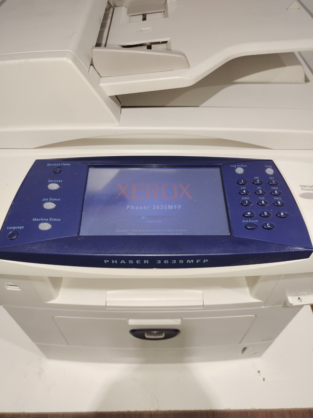 Xerox Phaser 3635MFP MFP Printer Fax Scan Copy USB LAN 7" Color LCD Touch
