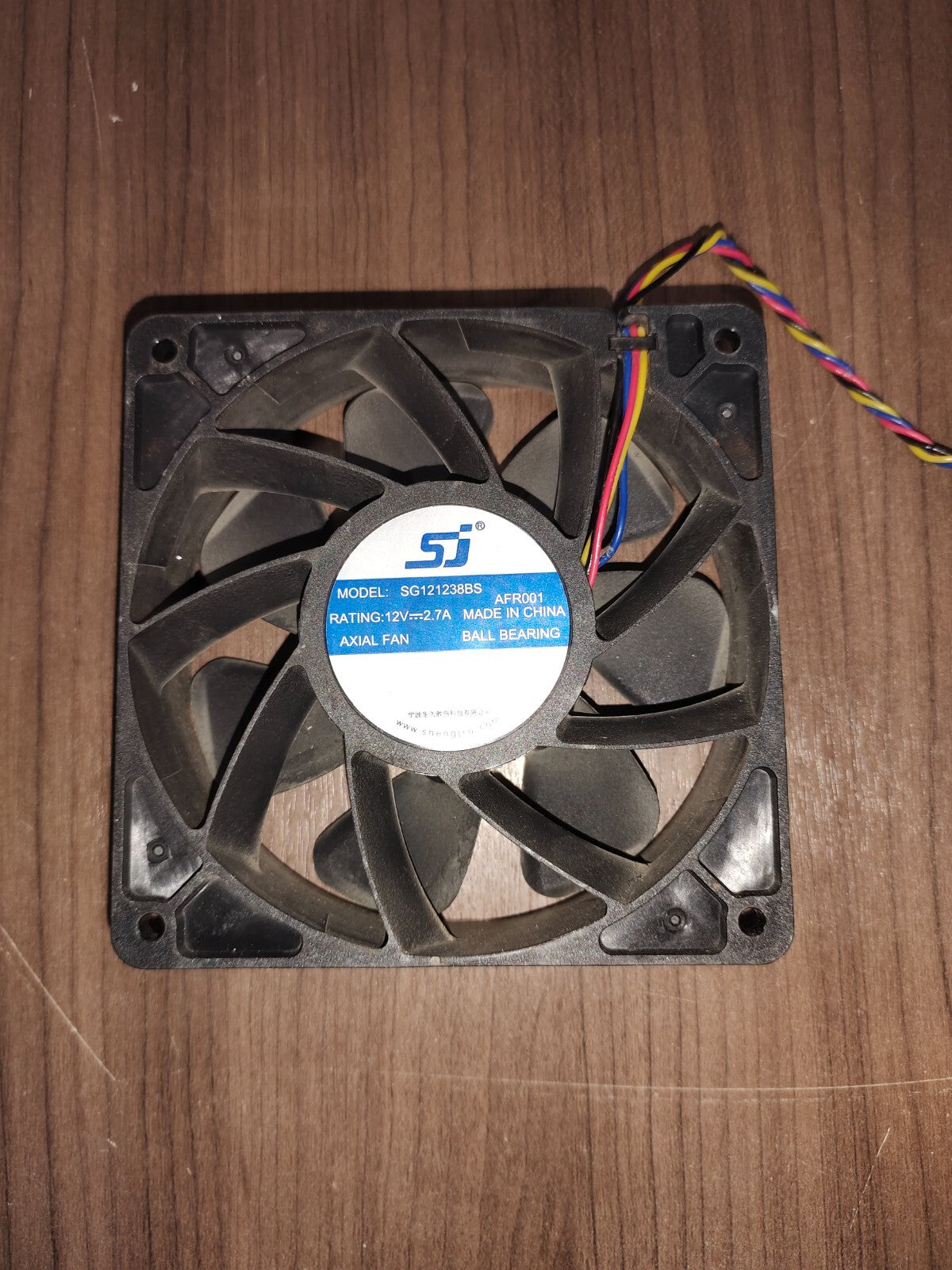 SJ Cooling Fan SG121238BS 6500RPM 12V 2.7A 12cm - 3 (Set of 4)