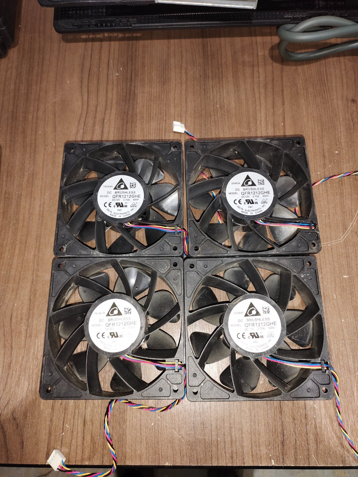 Delta QFR1212GHE High Speed GPU Cooling Fan - 7 (Set of 4)