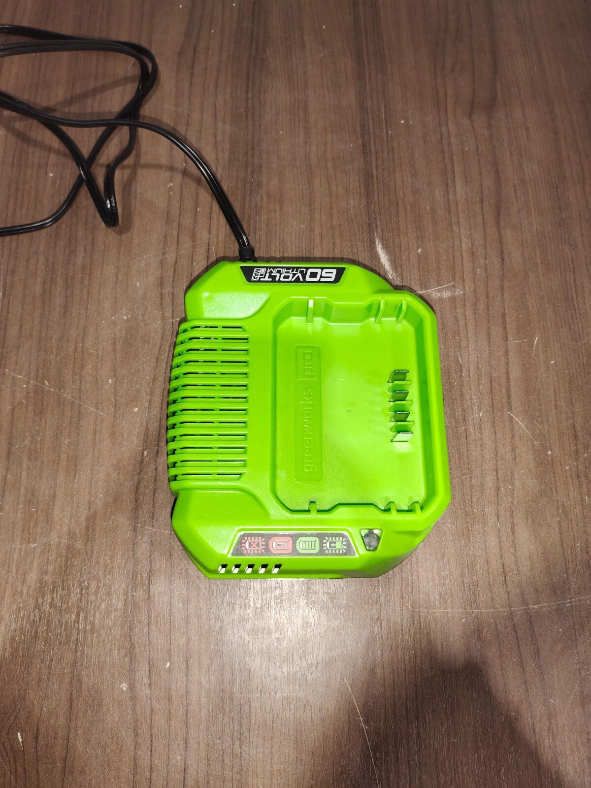 Greenworks Pro Genuine Original 60 Volt Lithium Ion Rapid Battery Charger - 1