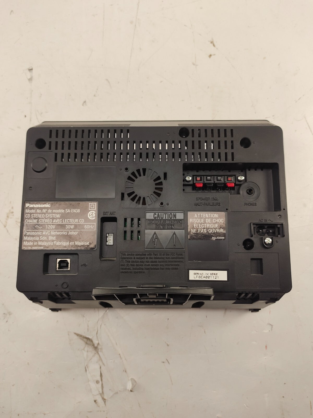 Panasonic SA-EN38 CD Player Desktop Micro System - Black