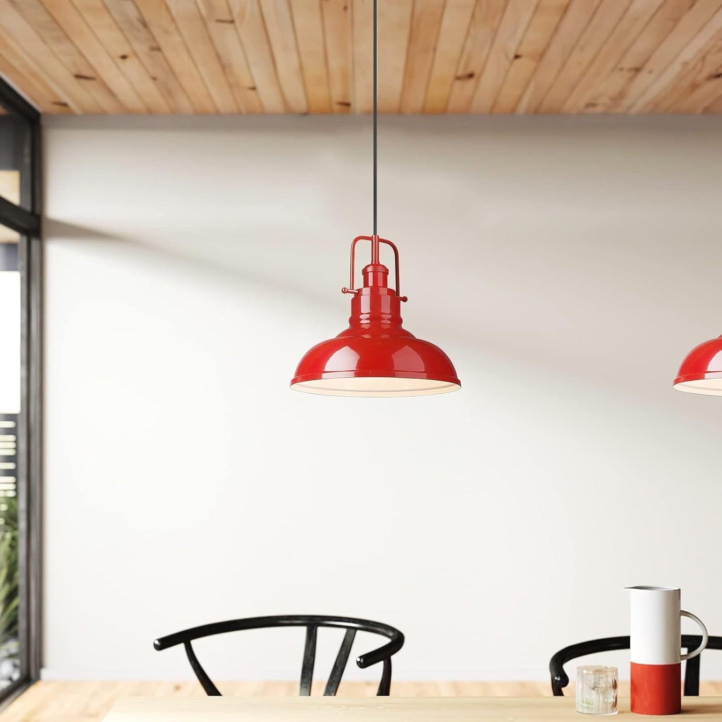 Zeyu Farmhouse Modern Pendant Light Light 016-1 RED