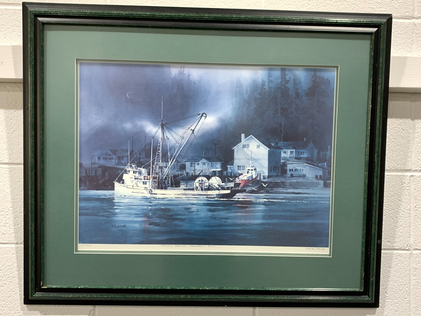 'Pacific Belle' Bamfield BC painting By Harry Heine, 27/350
