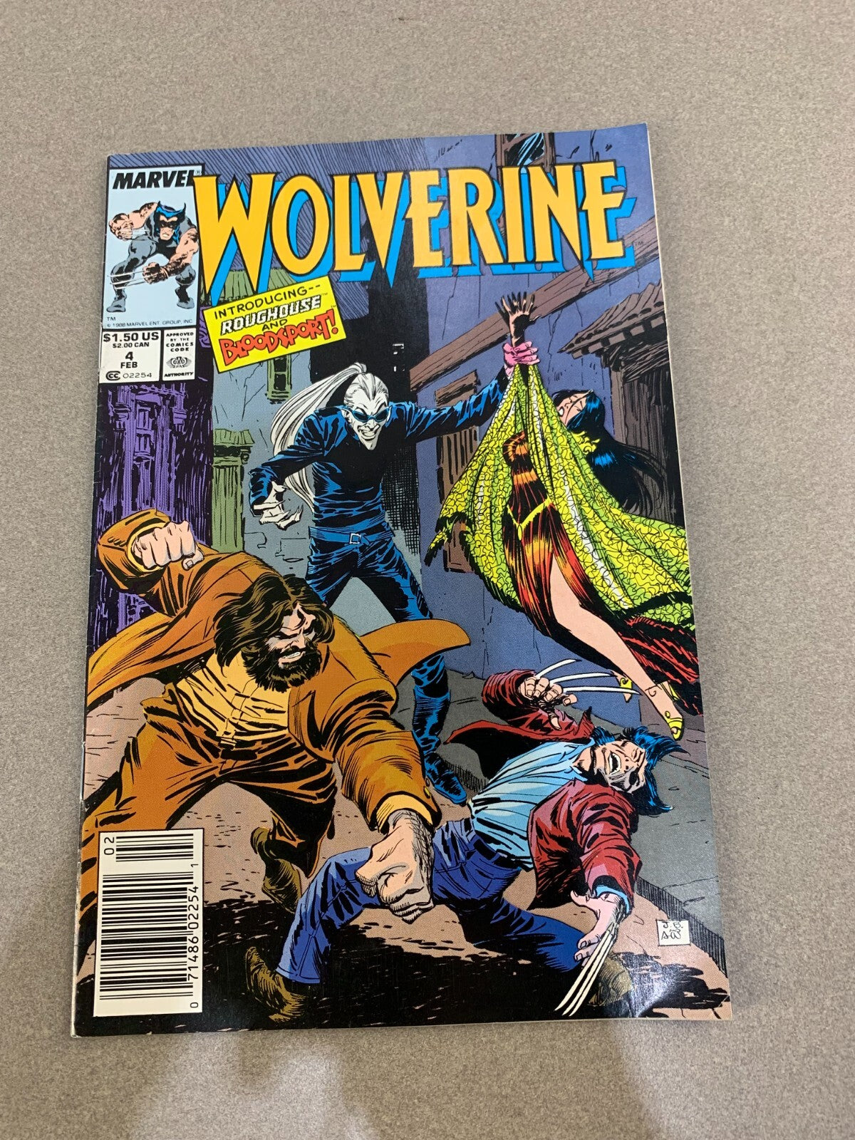 Wolverine #4 (1988) Marvel – 1st Roughhouse & Bloodsport – VF/NM