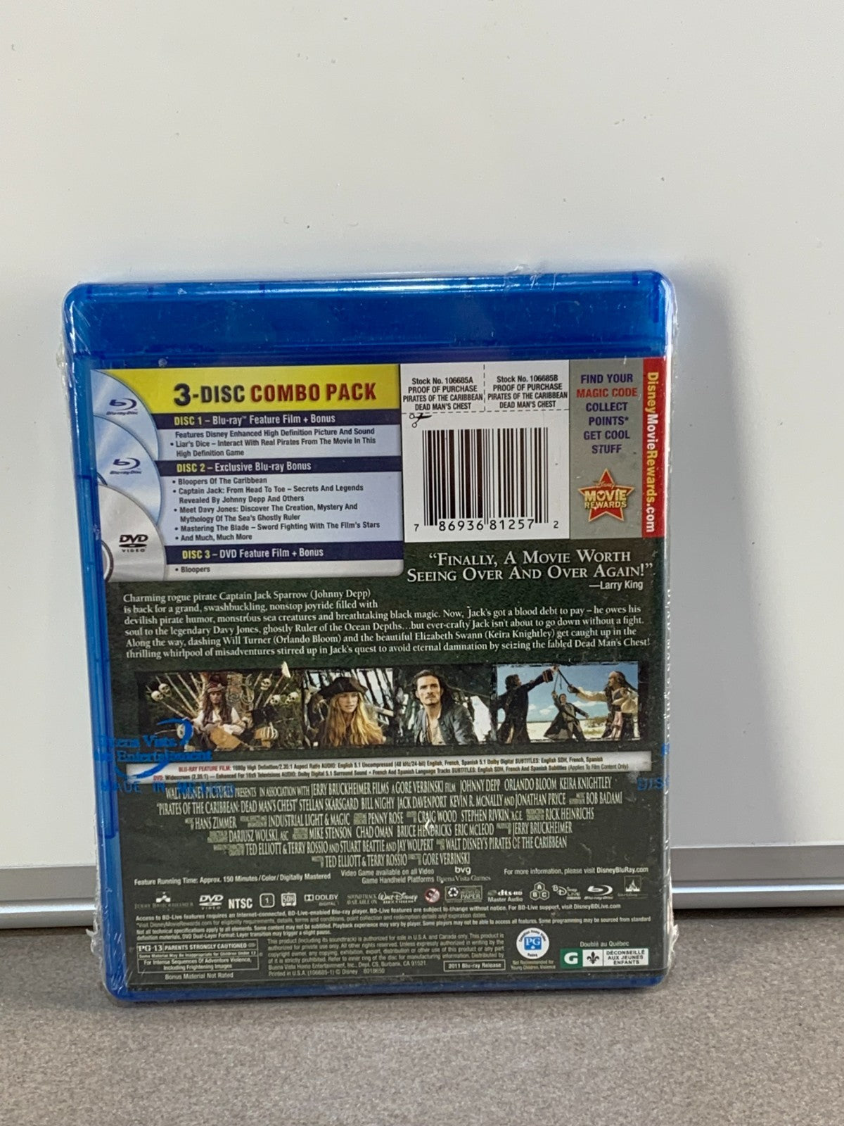 Pirates of the Caribbean: Dead Man's Chest (Blu-ray, 2006)