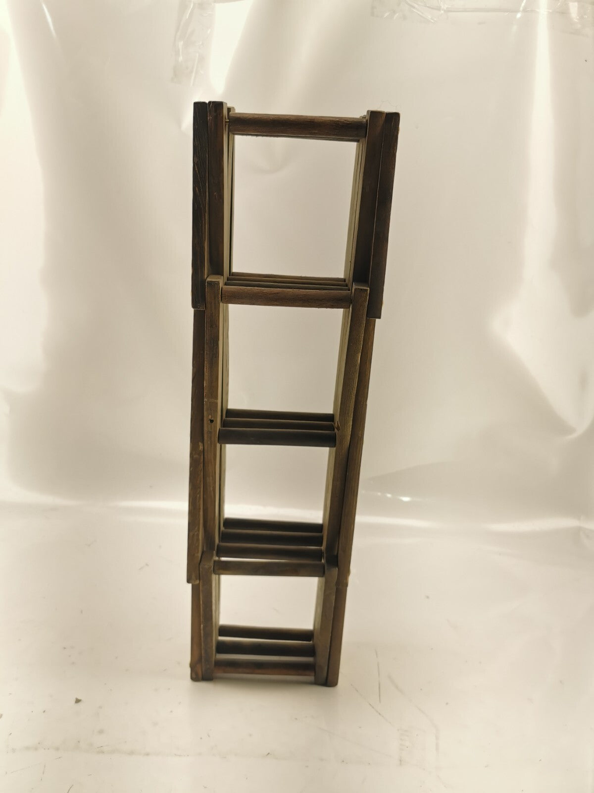 Collapsible Wood Accordian Collapsible WINE BOTTLE RACK