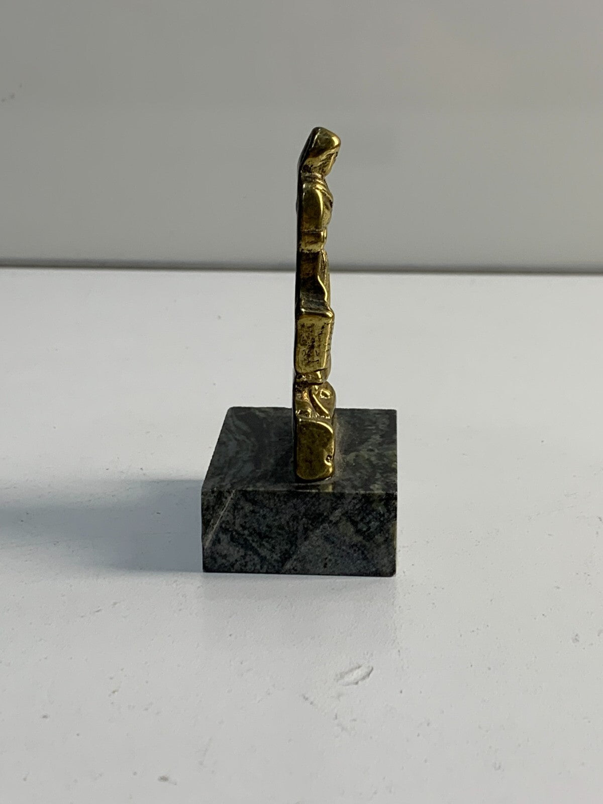 Vintage Metal Colleen On Connemara Marble Figure Ireland