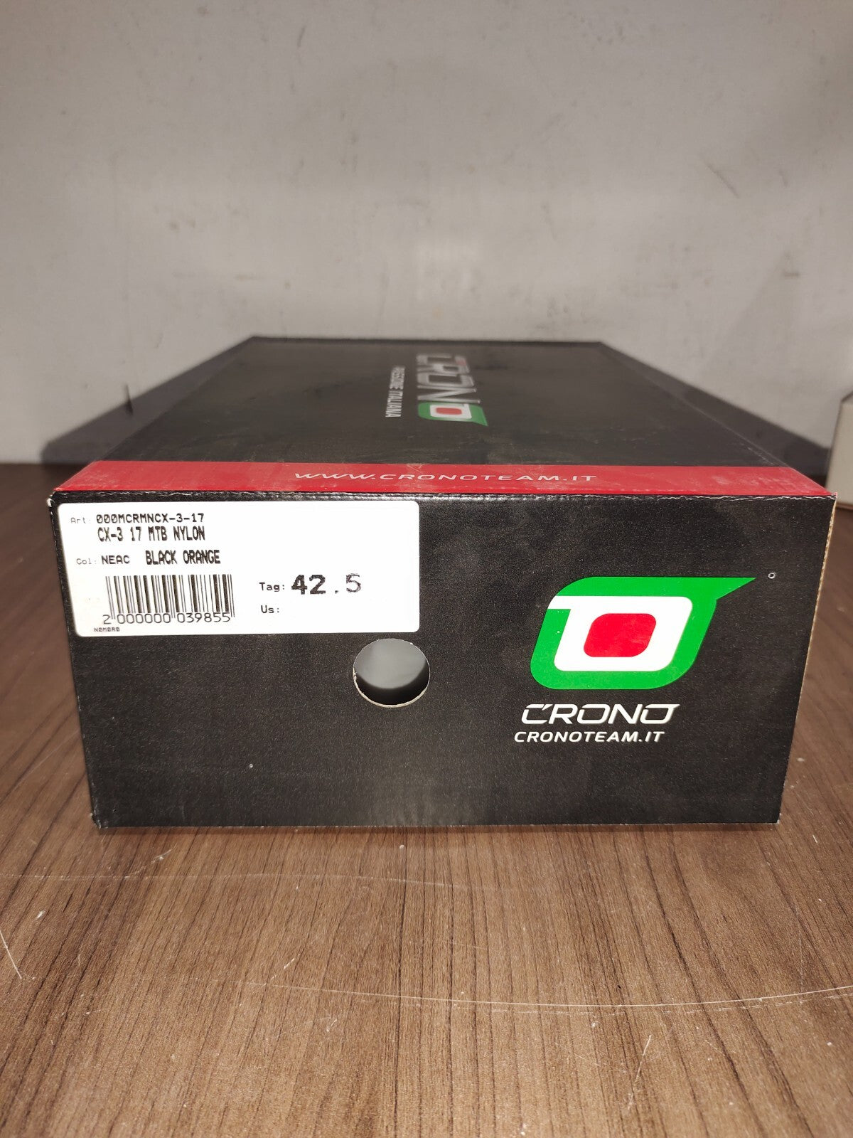 Crono CX-3 17 Mountain Bike Gravel BMX Shoes - Black Orange - Size - 42.5 (EUR)