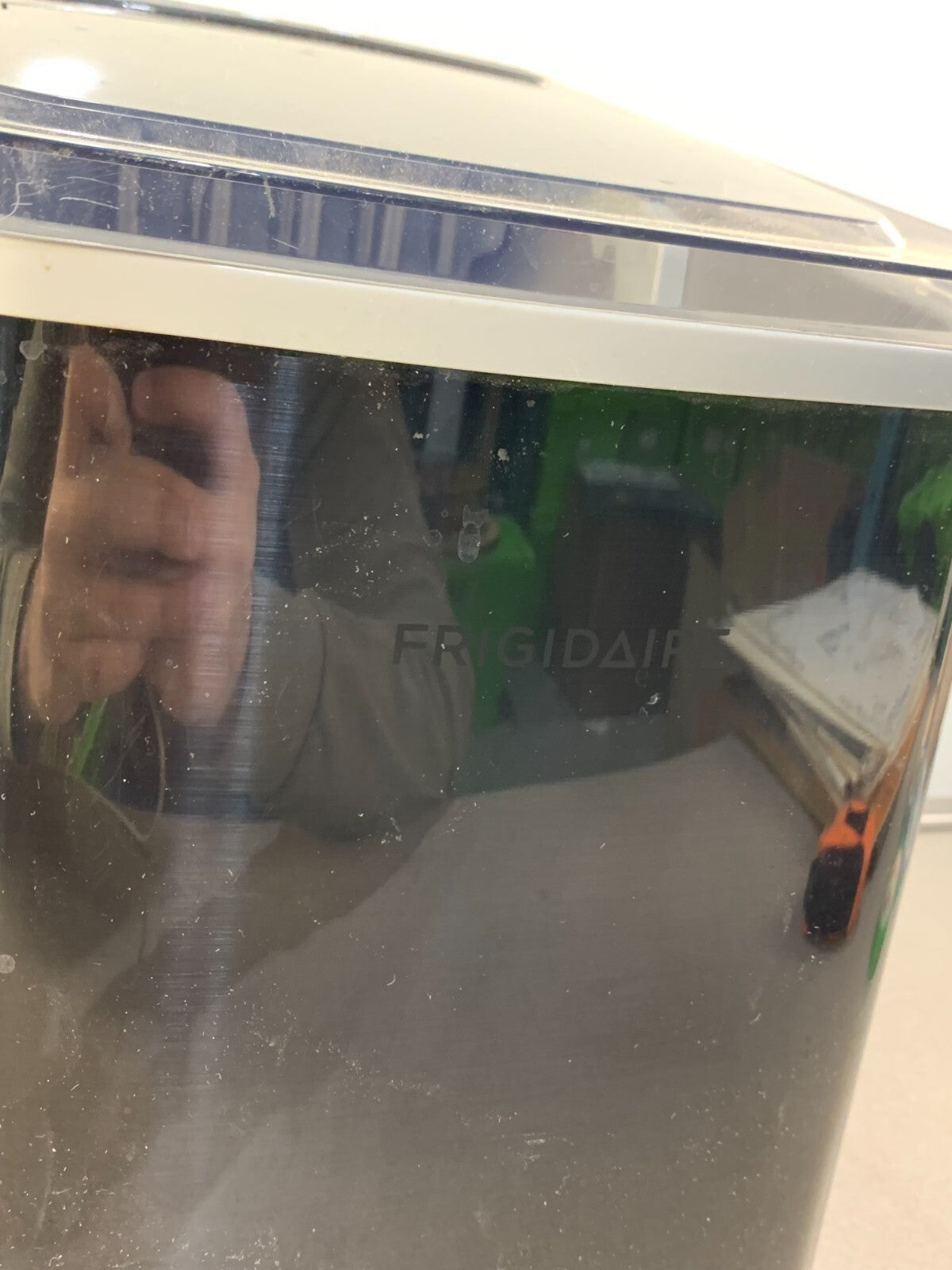 Frigidaire Self-Cleaning Ice Maker, Stainless Steel, Black