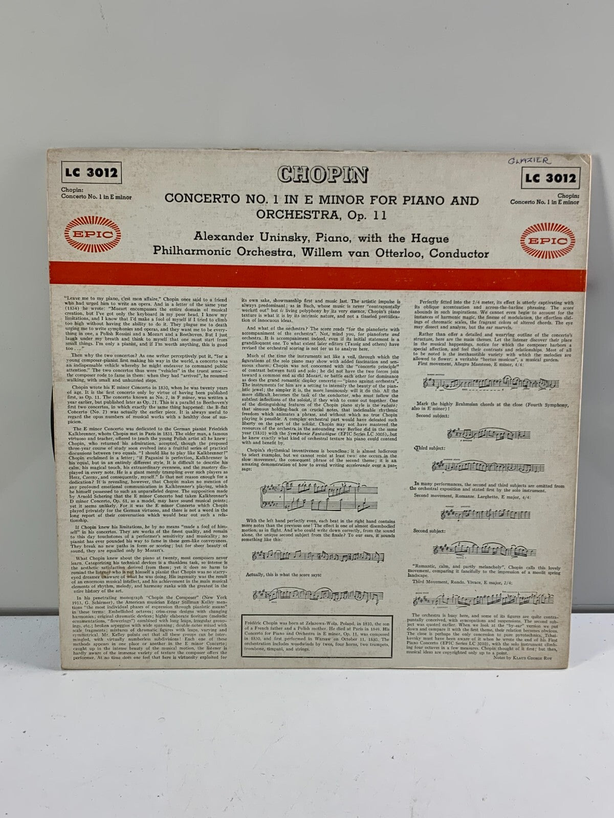 Chopin- Concerto No. 1 In E Minor For Piano And Orchestra, Op. 11