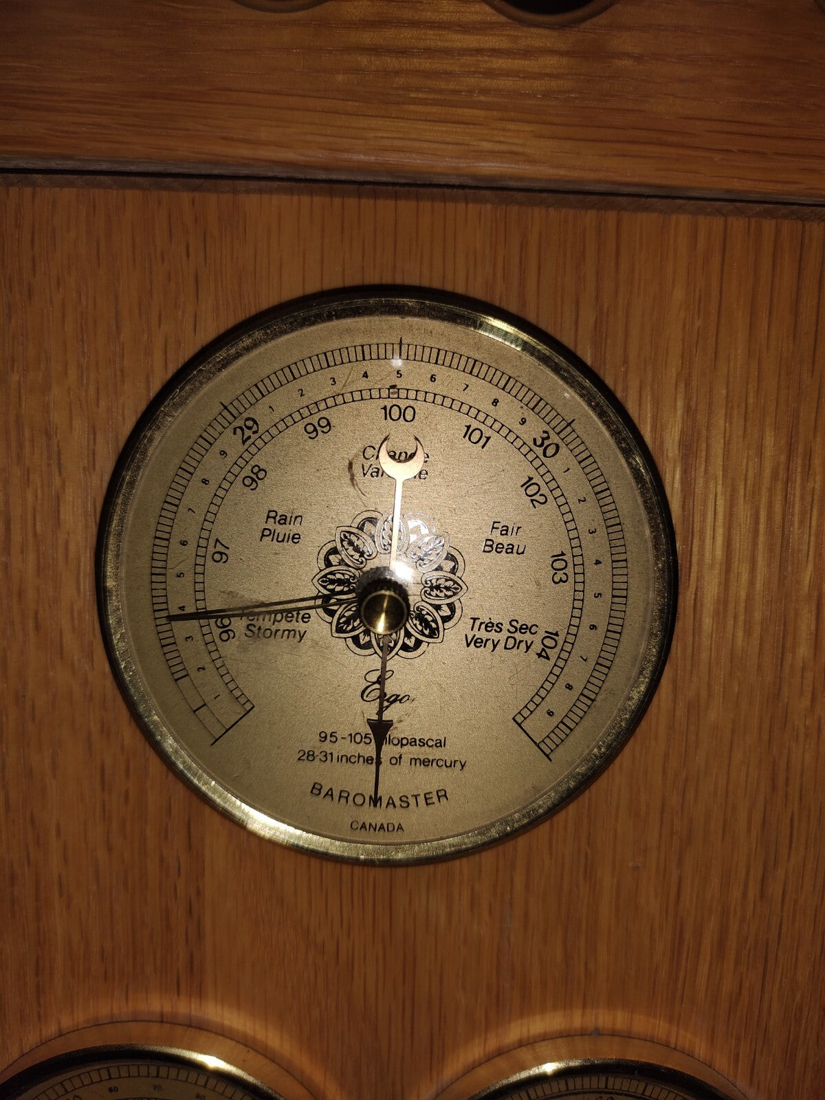 Baromaster Temperature Barometer Hygrometer Wood Weather Station