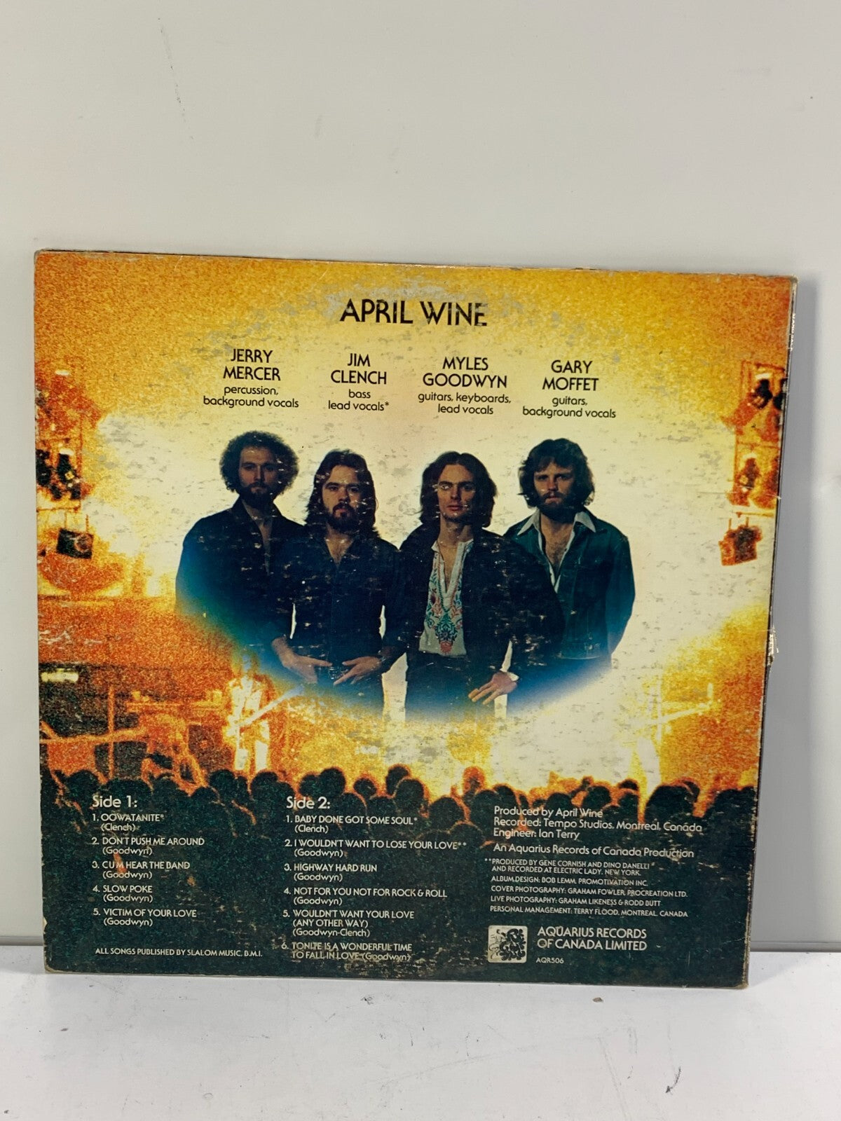 April Wine - Stand Back - Record LP AQR 506