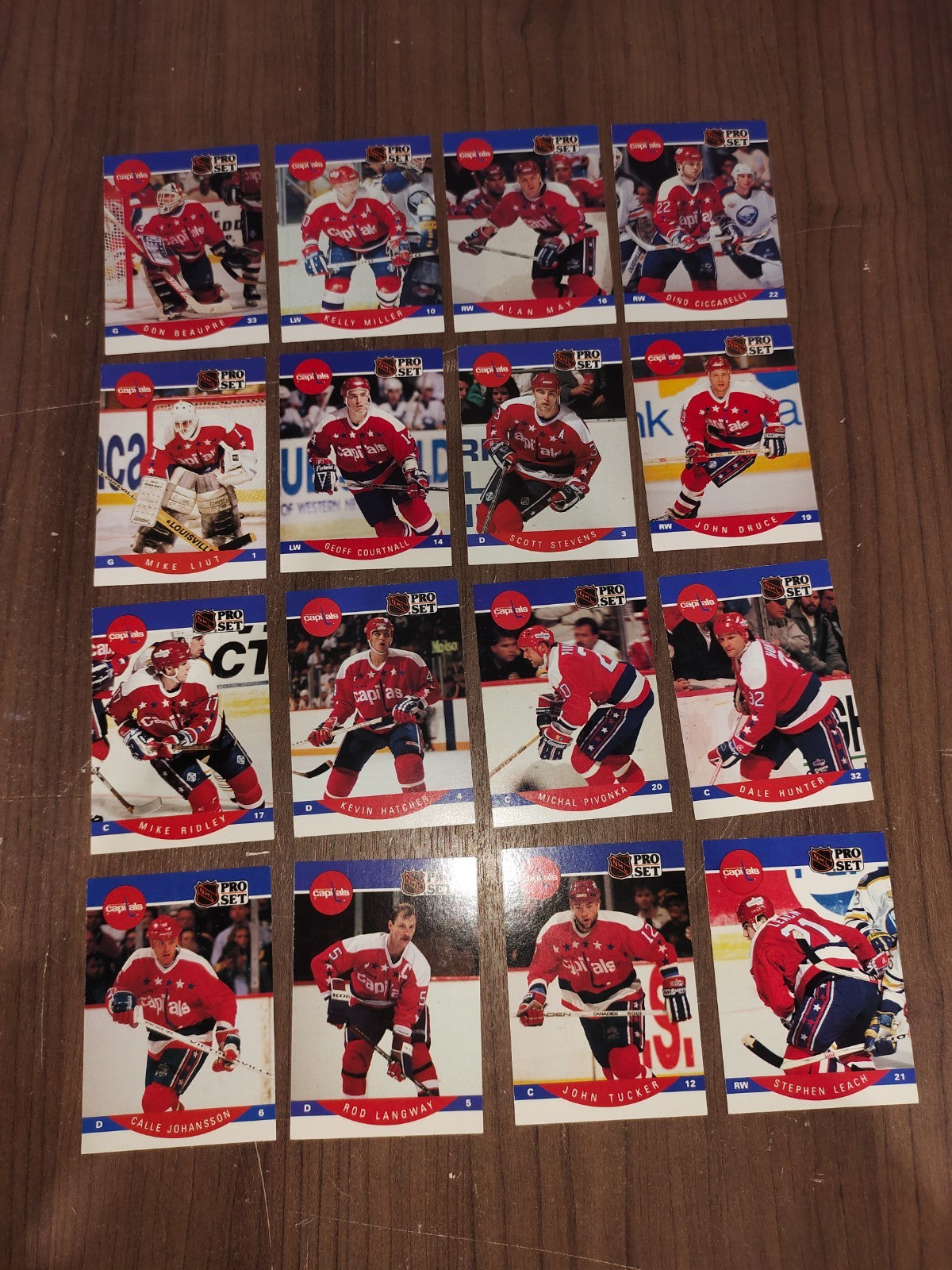 Rare Collectible NHL - Washington Capitals Cards PRO-SET - Set of 16 Cards