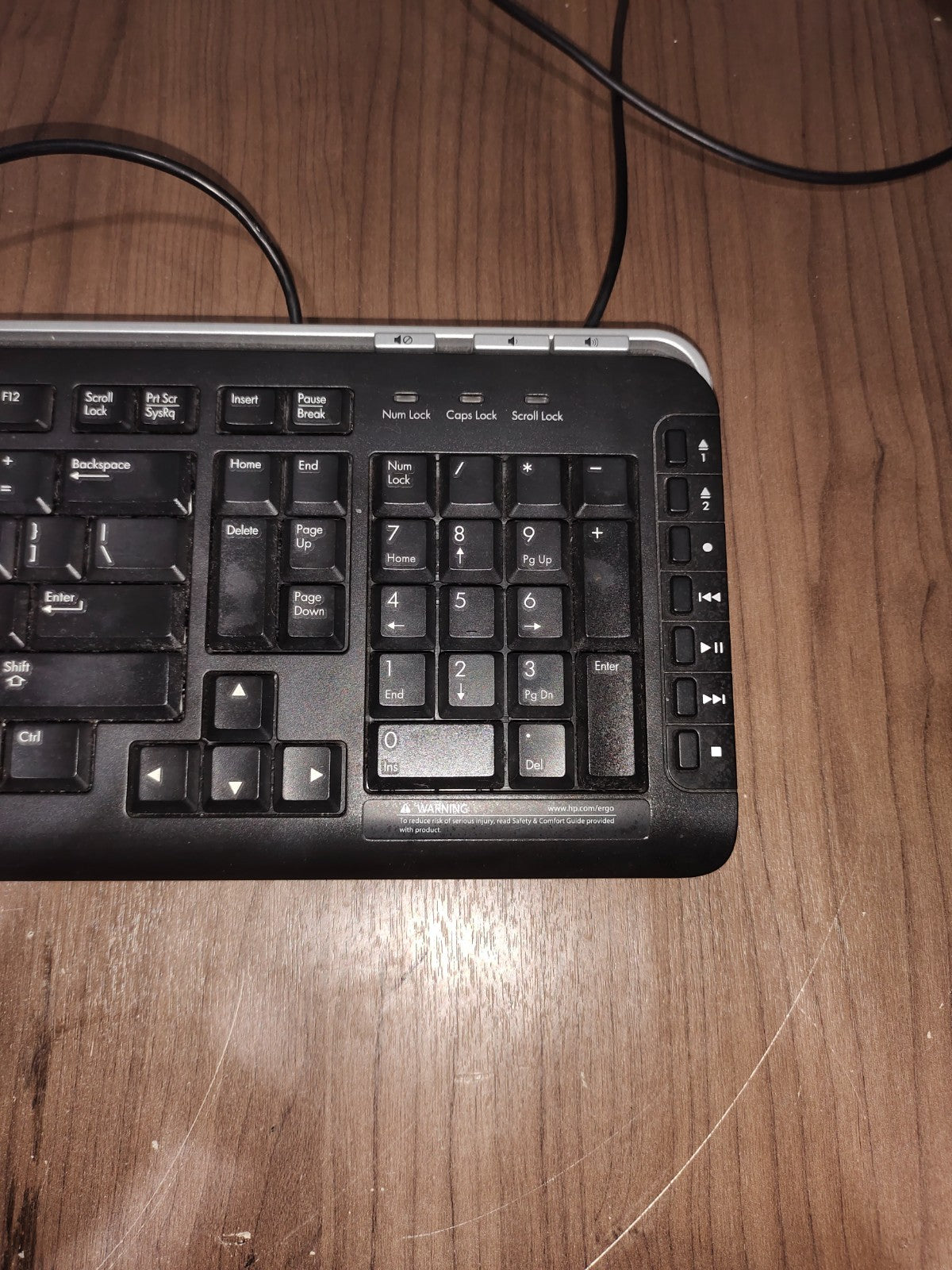 HP US Multimedia Computer Keyboard Wired PS/2 Model - 5189