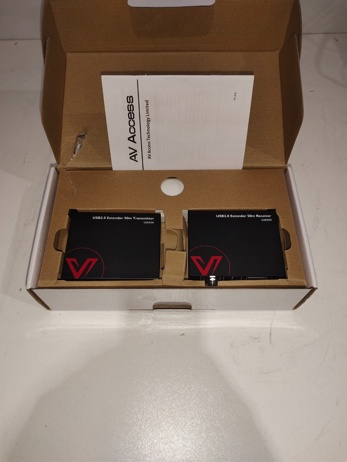Lot of 2x AV Access U2EX50 USB 2.0 Extender Transmitter Receiver Sets 6126854