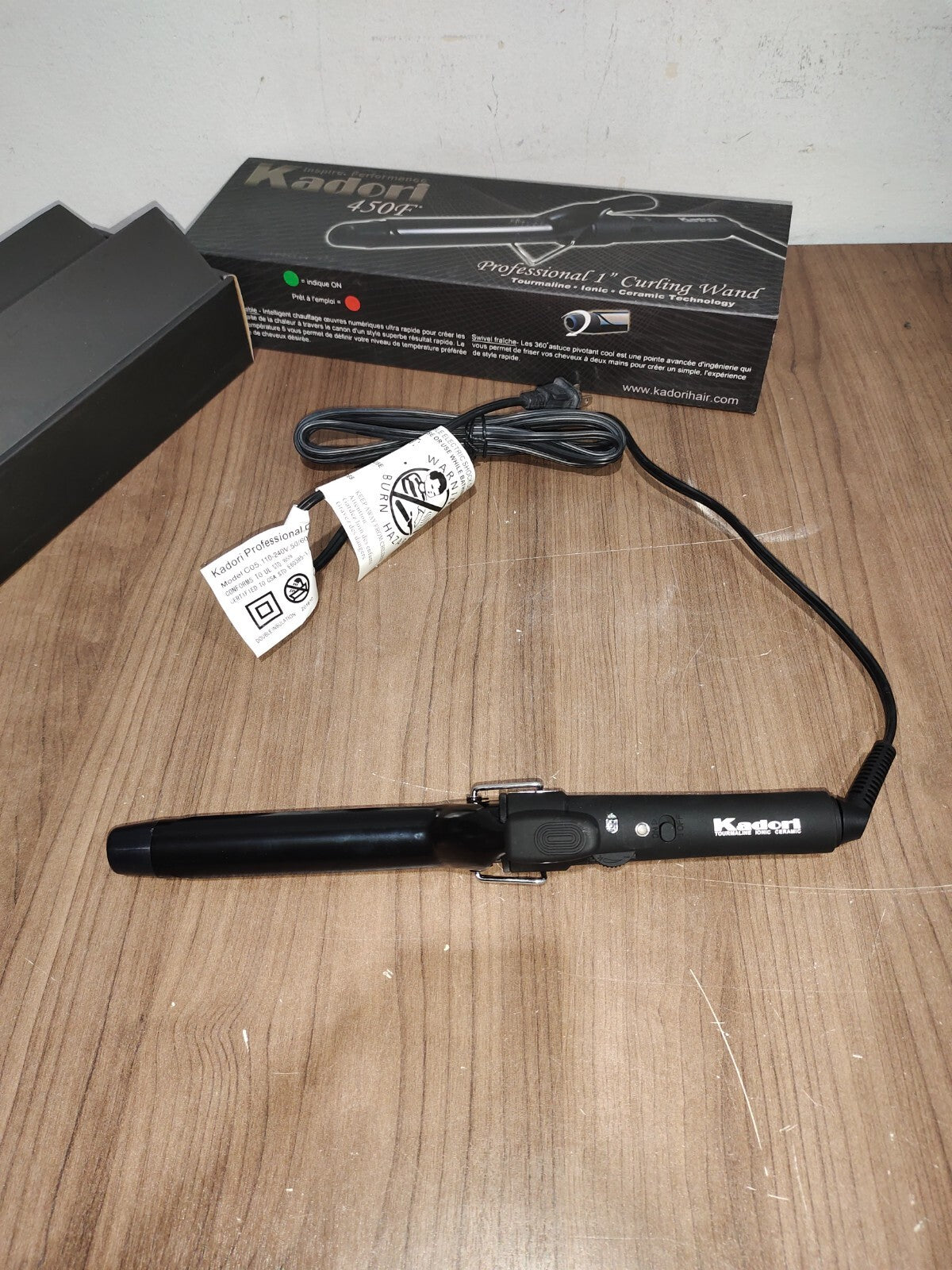 Kadori 450F - Professional 1" Curling Wand - Ceramic Technology, Ionic - 1