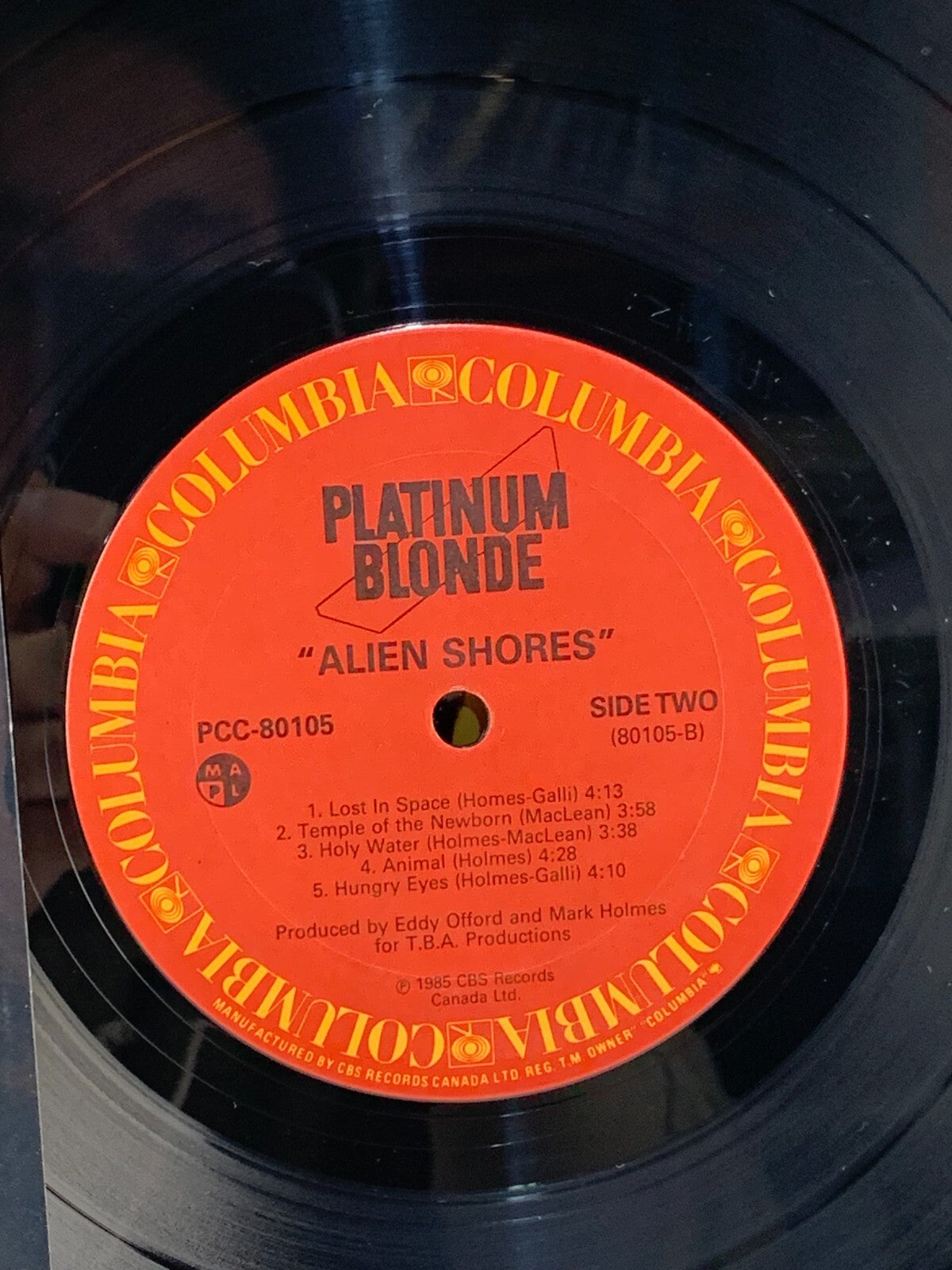 Platinum Blonde - Alien Shores 12" LP 1985 Rock Pop Rock PCC 80105