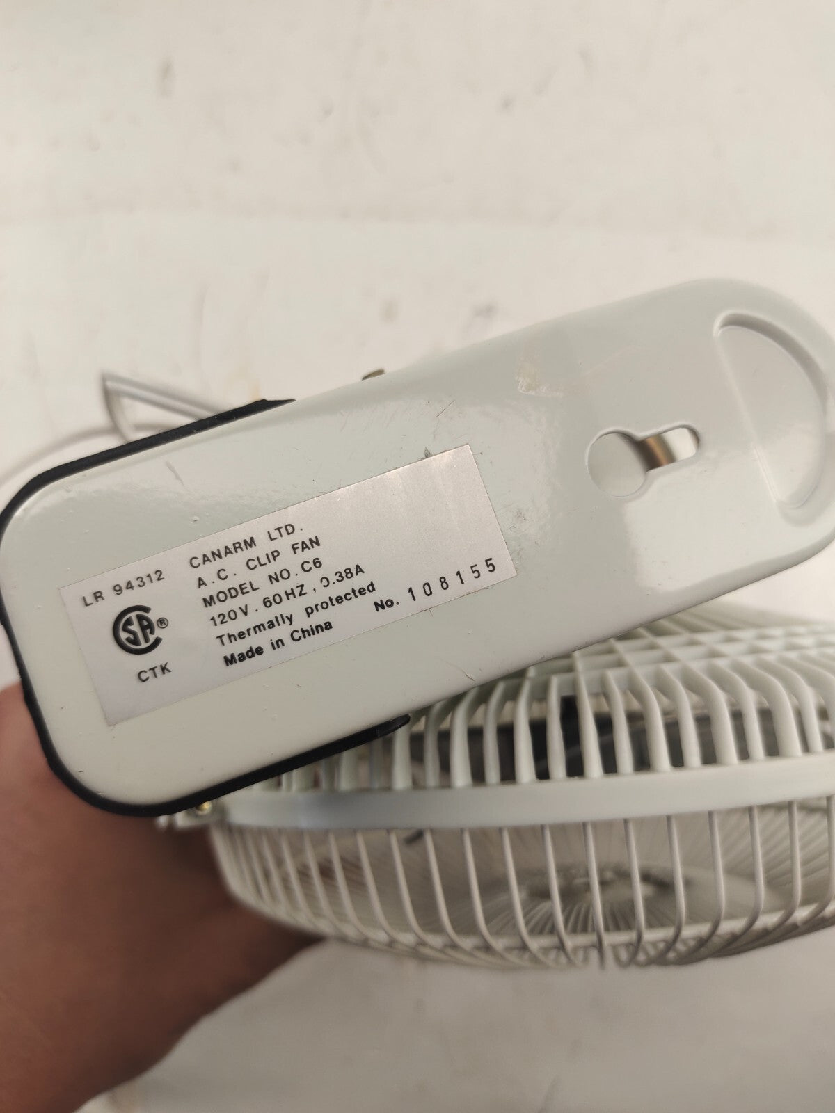 Canarm A.C. Clip Fan - C6