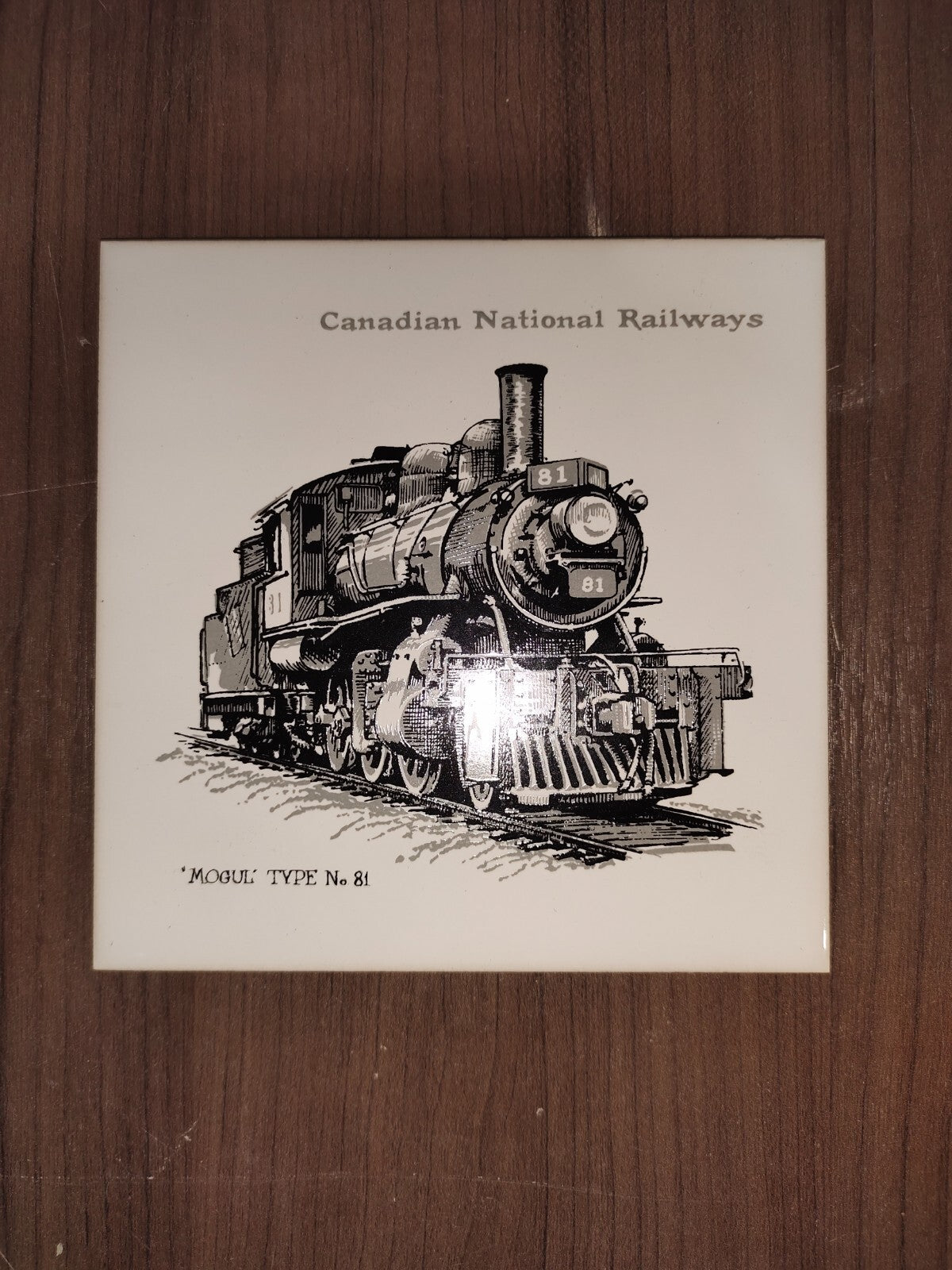 Vintage 1970’s Canadian National Railways Safety Award Ceramic Wall Plaque Train