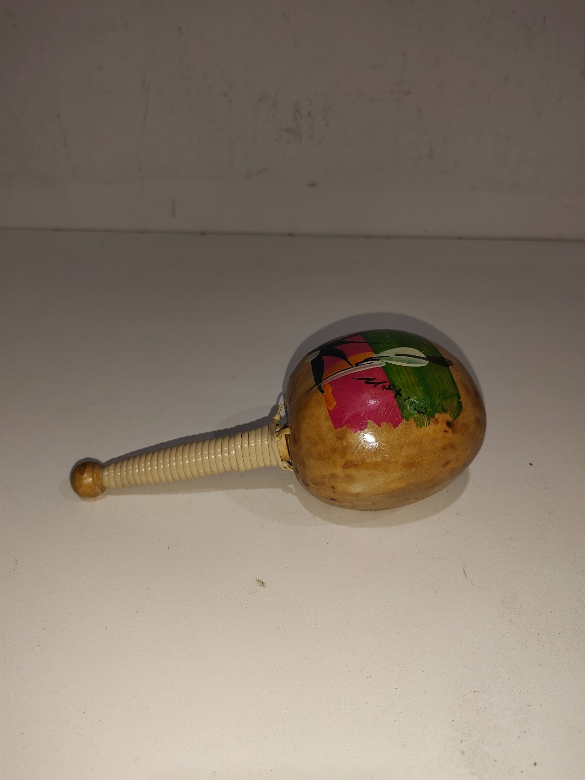 Vintage Wood Painted Rattle Toy