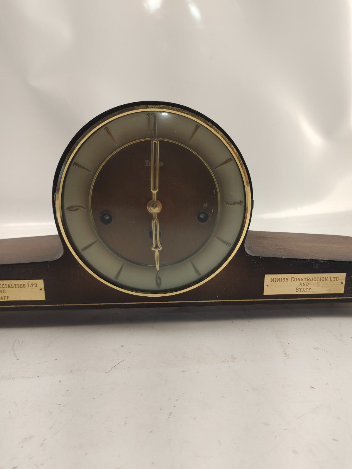 Rare Beautiful Later Art Deco Junghans Chiming Mantel Clock with balance wheel