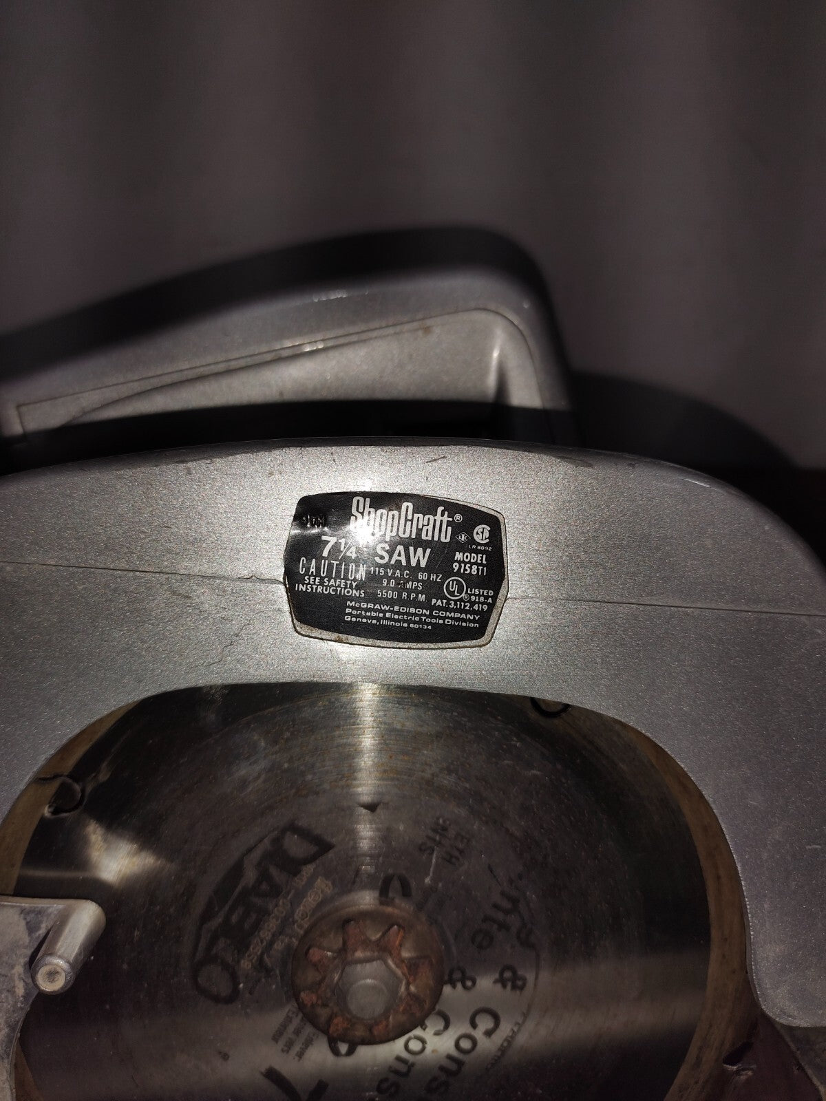Vintage ShopCraft 7 1/4" power circular saw 9158T1 5500PRM