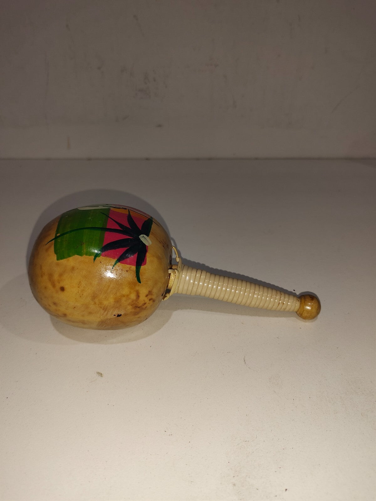 Vintage Wood Painted Rattle Toy