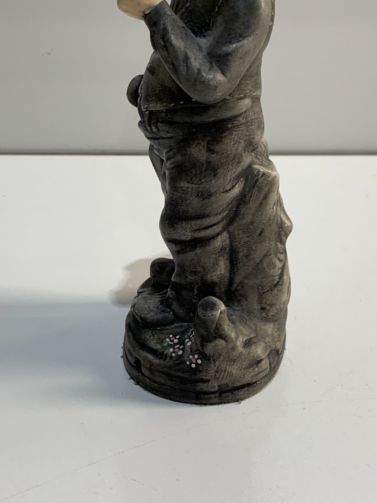 Vintage Figurine Old Man Pipe & Umbrella Stump Porcelain Bisque 8"