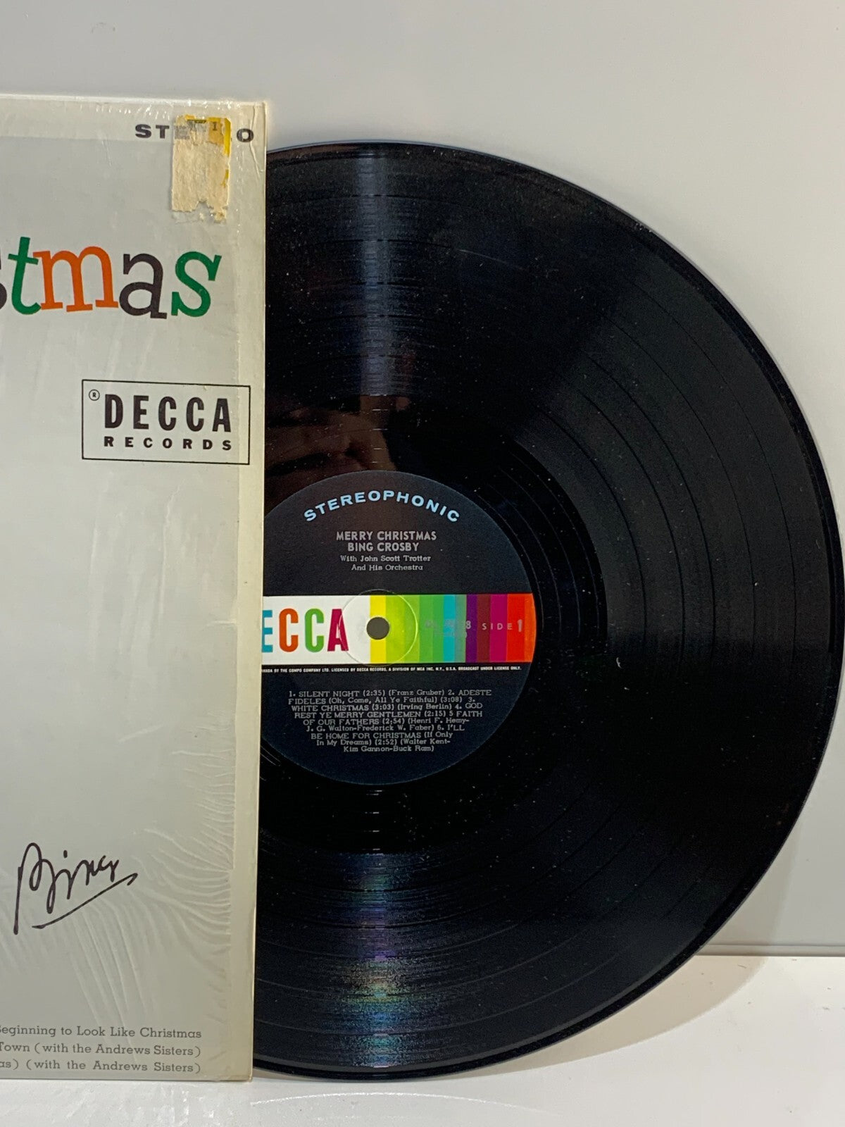BING CROSBY MERRY CHRISTMAS 1945 LP VINYL ALBUM