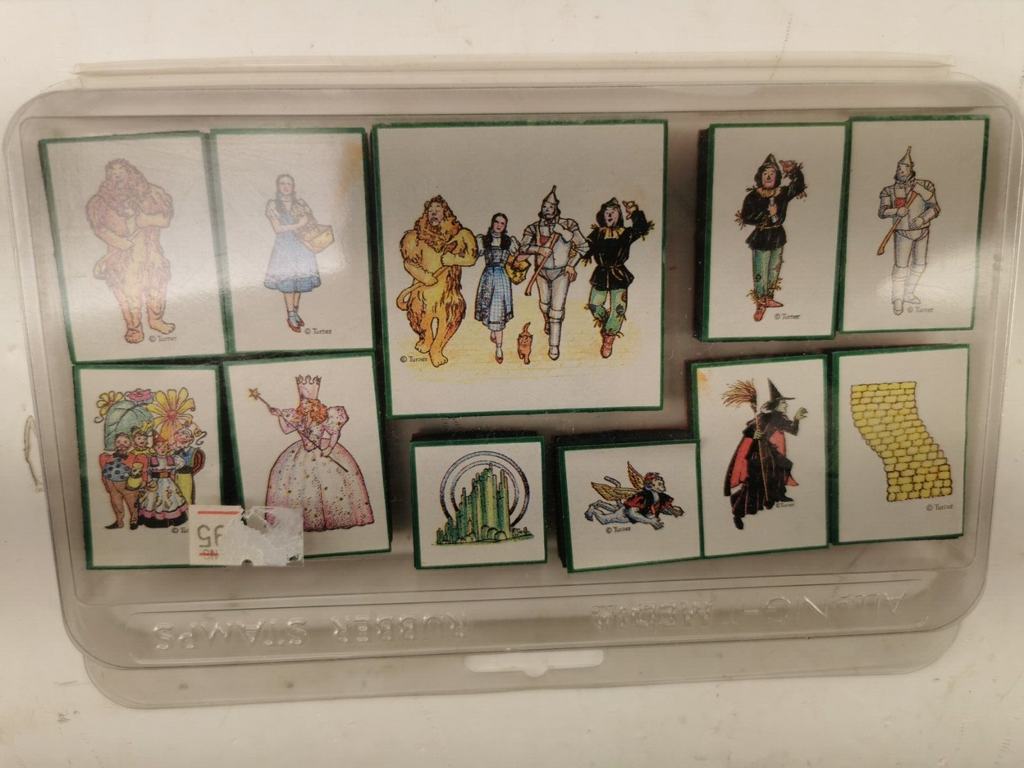 Rare Vintage Wizard of Oz All Night Media Complete Rubber stamp set