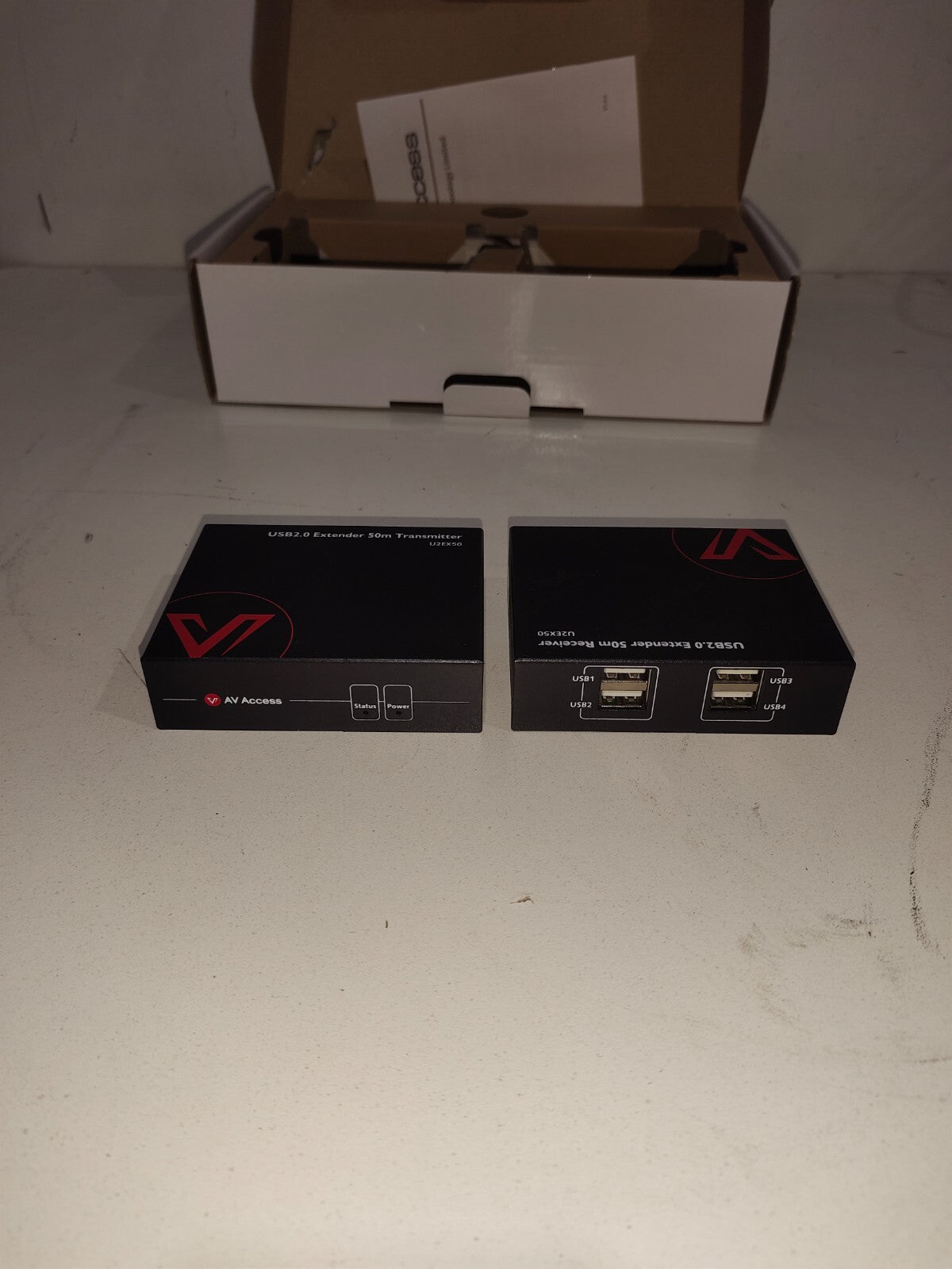Lot of 2x AV Access U2EX50 USB 2.0 Extender Transmitter Receiver Sets 6126854
