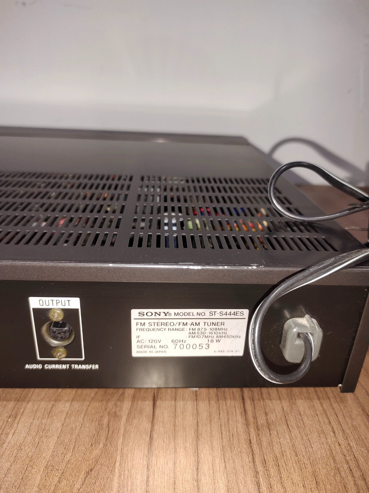 Sony ST-S444ESII Wave Optimizer FM/AM Stereo Tuner Direct Comparator