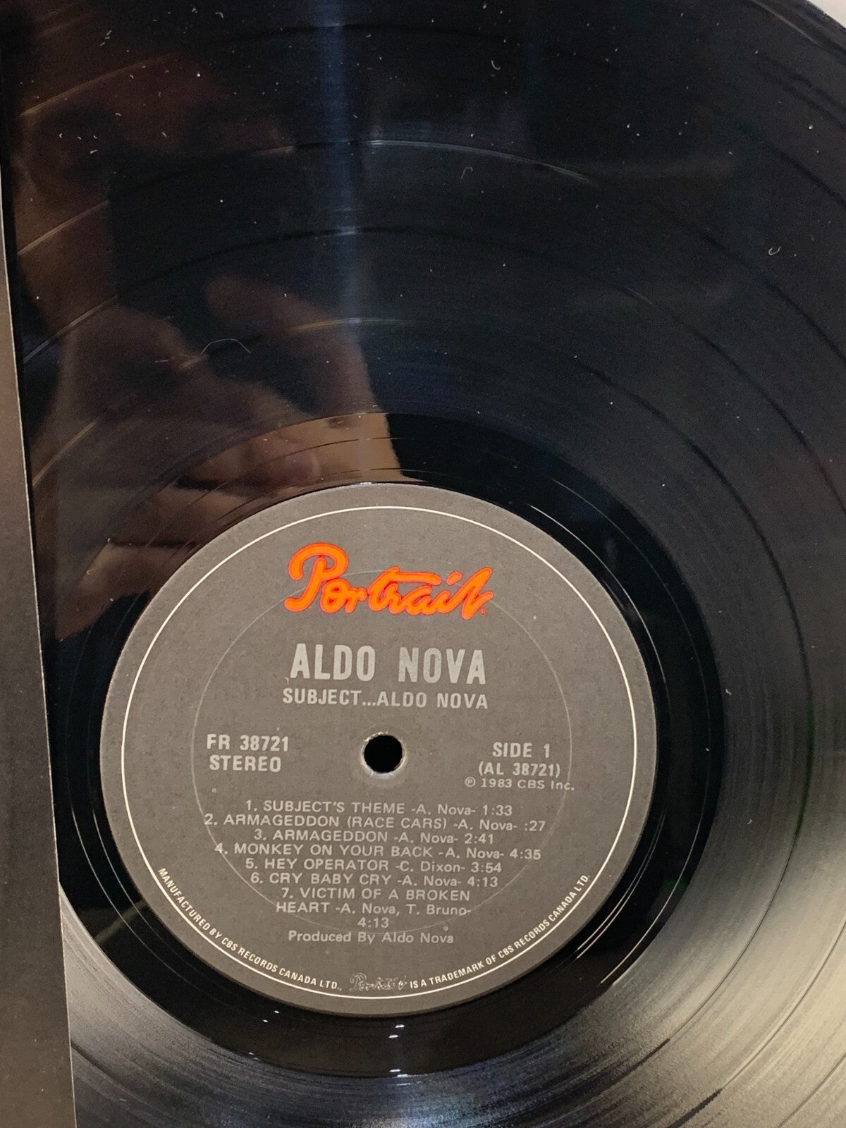 Aldo Nova - Subject... Aldo Nova Vinyl LP - 1983 - Portrait FR 38721