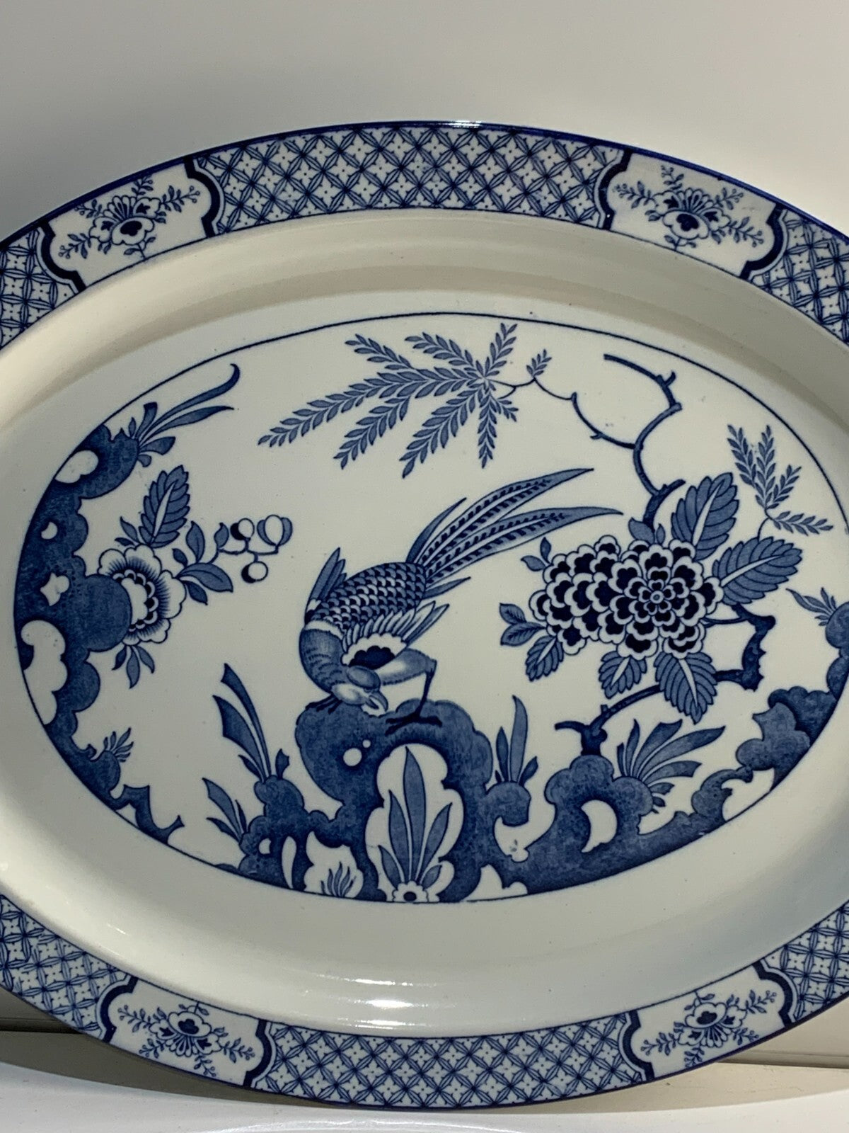 Wood & Sons England Yuan Blue 16 1/2" Platter