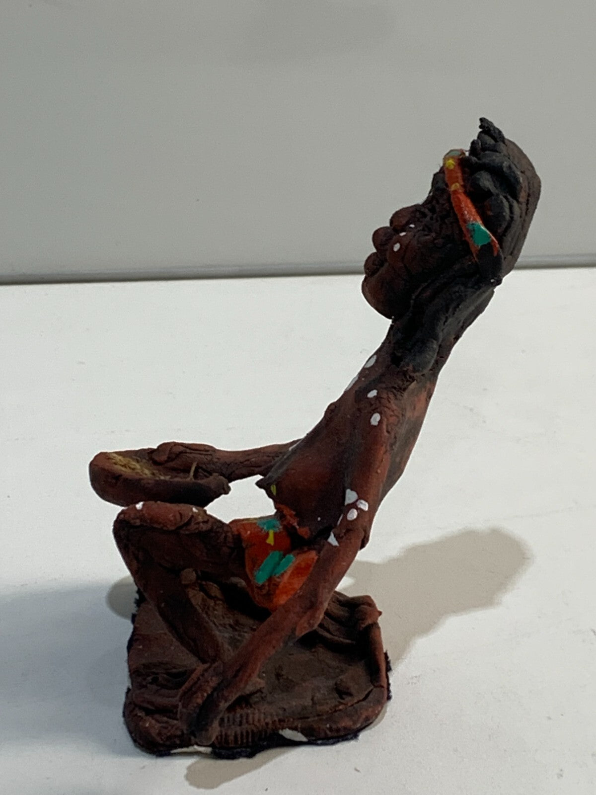 Aboriginal Man with herb bowl Australian Folk Art